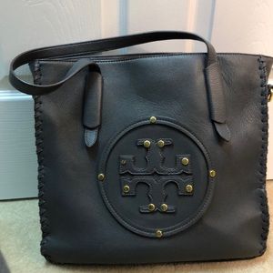 Faux Tory Burch large tote bag